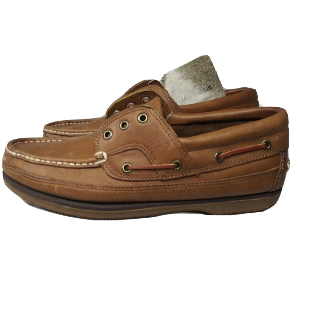 Eagle Mountain Leather Boat Shoes Mens Size 9.5 Casual Moc Toe